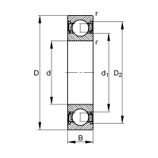 S 6000-2RSR, (j) DIN 625-1 (bio)(zhn)Ҫߴ, ɂ(c)ܷ