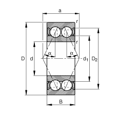 ǽ|S 3215-B-2RSR-TVH, (j) DIN 628-3 ˜ʵҪߴɂ(c)ܷ|  = 25