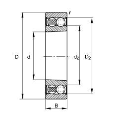 {(dio)S 2213-K-2RS-TVH-C3, (j) DIN 630 (bio)(zhn)Ҫߴ, FF 1:12ɂ(c)ܷ