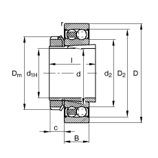 {(dio)S 2205-K-2RS-TVH-C3 + H305, (j) DIN 630  DIN 5415 (bio)(zhn)Ҫߴ, F׺;oɂ(c)ܷ