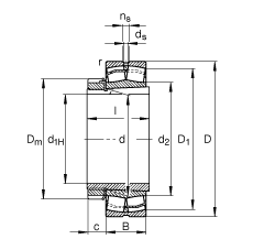 {(dio)ĝLS 22205-E1-K + H305, (j) DIN 635-2 ˜ʵҪߴ, F׺;o